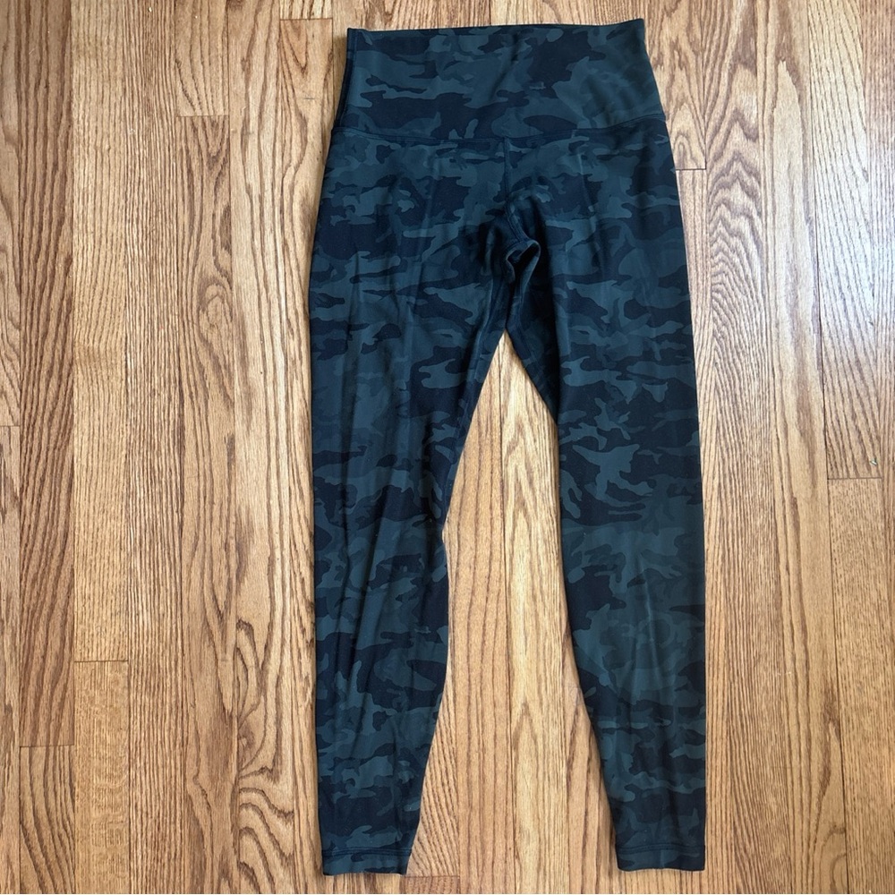 Lululemon Align Pant *Full Length 28" Incognito Camo Multi Gator Green Size 8